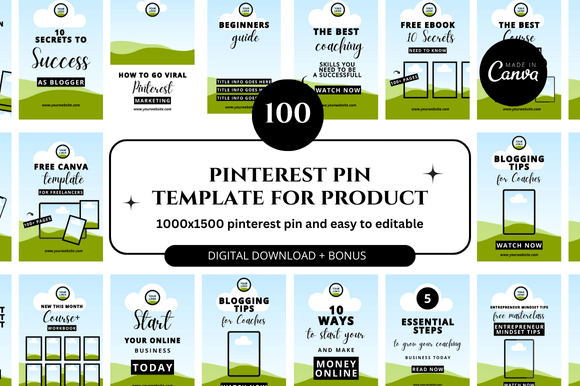 100+ Pinterest Template Bonus + Bundle: Streamline Your Visual Marketing