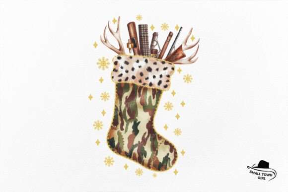 Camo Christmas Stocking: A Western Graphic for Your Projects
