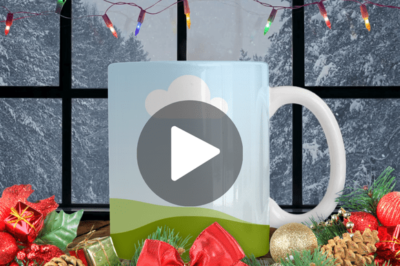Christmas Canva Video Mug Mockup: Elevate Your Holiday Listings