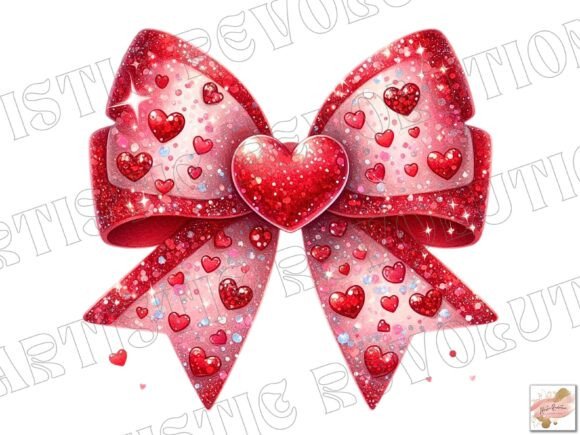 Coquette Glitter Valentine Heart: A Dazzling Design Asset