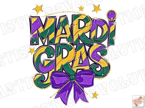 Glitter Mardi Gras Coquette Png: A Festive Design Asset