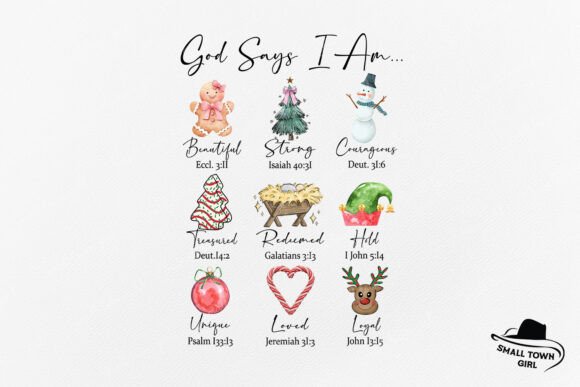 God Says Christmas Girl Christian Bible: Your Festive Design Asset