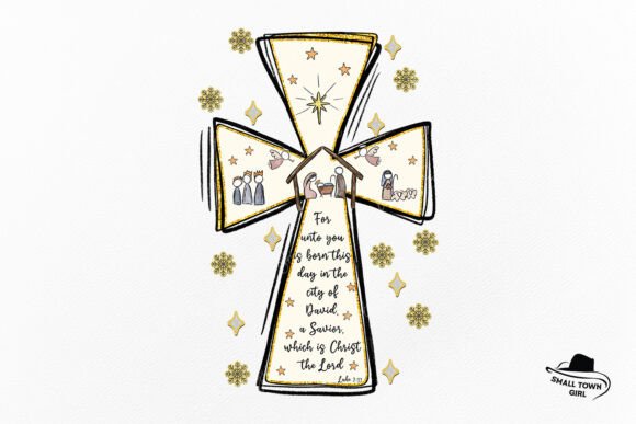 Jesus Christian Christmas Cross Bible: A Designer's Guide to Meaningful Typography