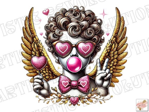 Retro Cupid Valentine PNG: A Playful Twist on Vintage Charm