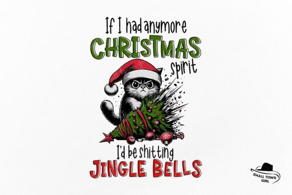 Sarcastic Charm: Using the Christmas Tree Sarcastic Cat Jingle Bell Font