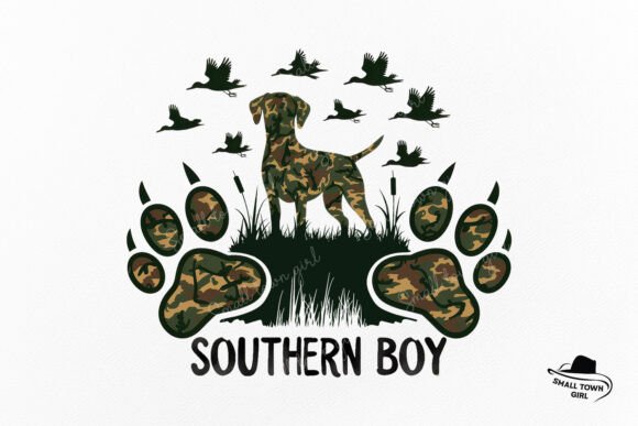 Southern Boy Hunting Dog Camouflage: A Hunter's Digital Asset
