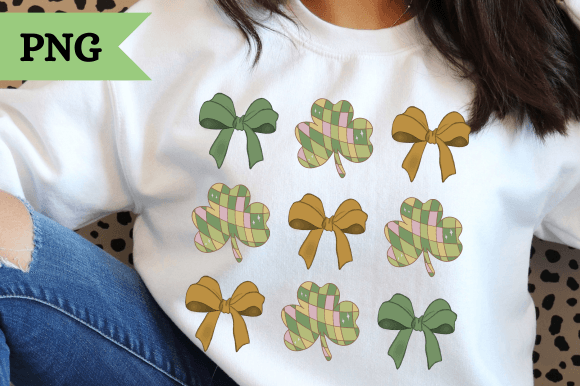 St. Patrick's Day Coquette Clover PNG: Elevate Your Festive Designs