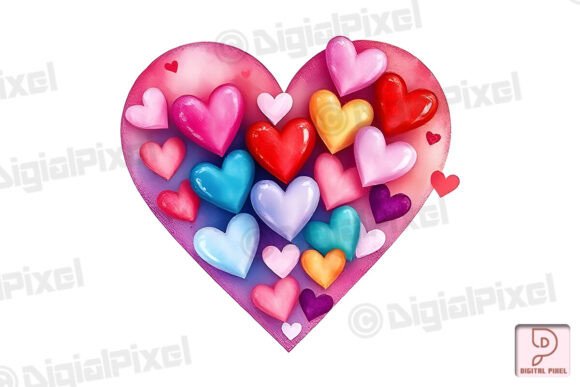 Watercolor Valentine Heart Shape: A Creative Design Resource