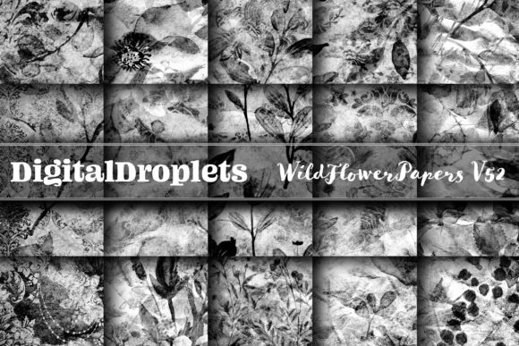 Wild Flowers Papers Vol. 52: Darkly Elegant Textures for Your Projects